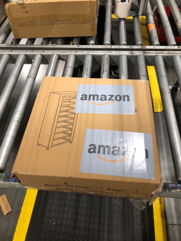 Photo 1 of Calmootey 9 Tier Shoe Rack Organizer,Portable Shoe Shelf with Nonwoven Fabric Cover for Closet Hallway,Bedroom,Entryway,Black