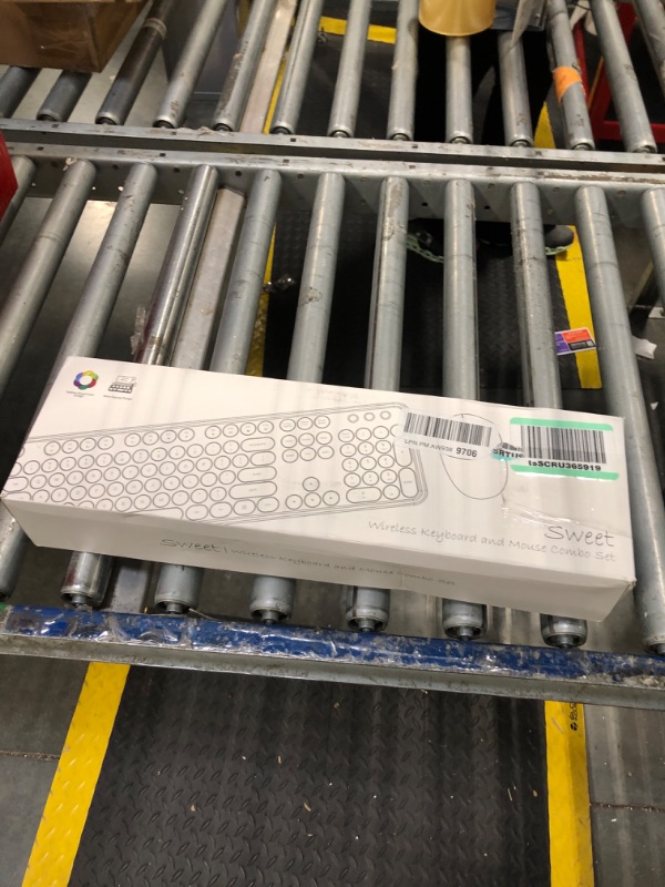 Photo 1 of MOFII Wireless Keyboard and Mouse Combo, Blue Retro Keyboard with Round Keycaps, 2.4GHz Dropout-Free Connection, Cute Wireless Mouse for PC/Laptop/Mac/Windows XP/7/8/10 (Blue-Colorful)