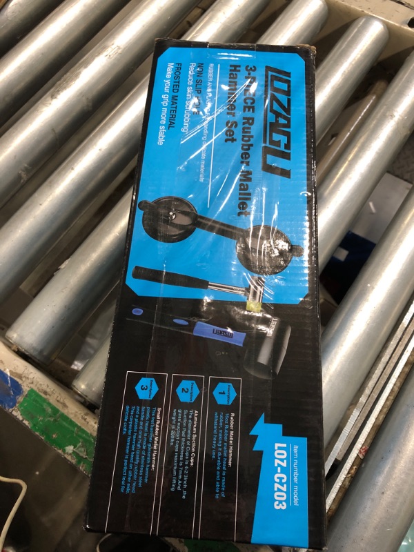 Photo 1 of ***one hammer missing***
LOZAGU Floor Gap Fixer Tool Set with Aluminium Suction Cup & Rubber Mallet Hammer, Fixer Tool for Laminate Floor Gap Repair? (Blue)