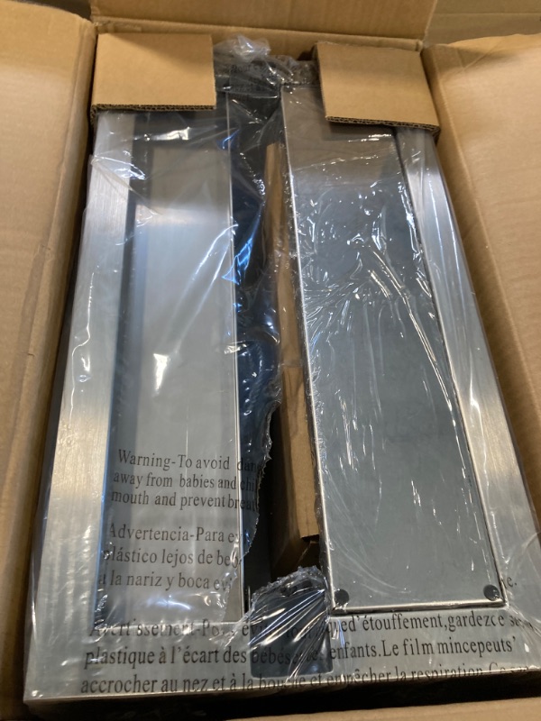 Photo 1 of **PARTIAL SET**Alpine Corporation MLT134SL Indoor Floor Bubble Wall Water Fountain with Color-Changing LED Lights and Remote, 72", Silver ***partial set selling for parts****