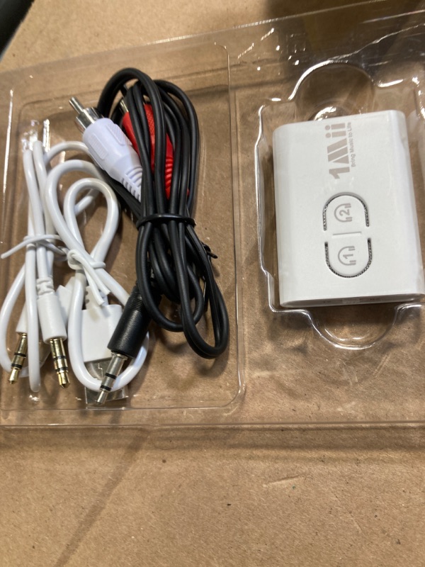 Photo 1 of 1Mii Bluetooth Transmitter Receiver for TV/Airplane to Headphones, Bluetooth 5.3 AUX/RCA Audio Adapter with AptX Adaptive/Low Latency/HD Audio, Dual Link, Wireless Receiver for Home Stereo, Boat, Gym