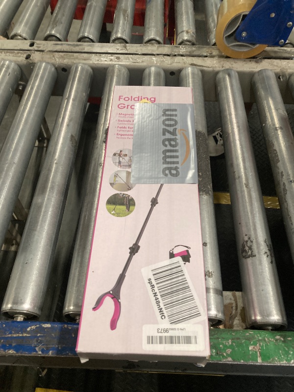 Photo 1 of 43" Grabber Reacher Tool, Foldable Reacher Grabber Pickup Tool with 360° Rotating Jaw & Two Magnets, Extra Long Trash Picker Upper Grabber, Extension Grabbers for Seniors, Pink