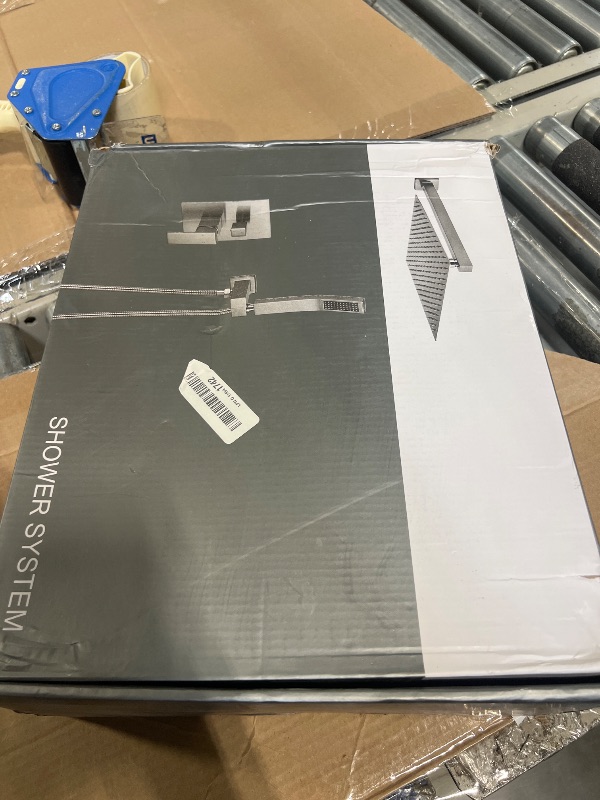 Photo 1 of ***Missing Part(s)*** HGN 10 Inches Bathroom Rain Shower Combo Set Wall Mounted Rainfall Brushed Nickel Shower Head System Rough-in Valve Body and Trim Included