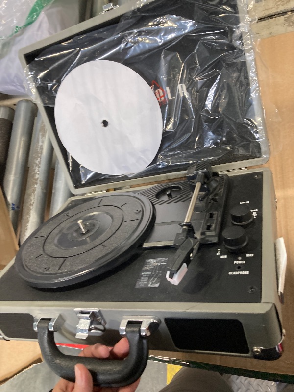 Photo 1 of **USED**Victrola Vintage 3-Speed Bluetooth Portable Suitcase Record Player with Built-in Speakers | Upgraded Turntable Audio Sound| Includes Extra Stylus | NWG, Model Number: VSC-550BT-NWG