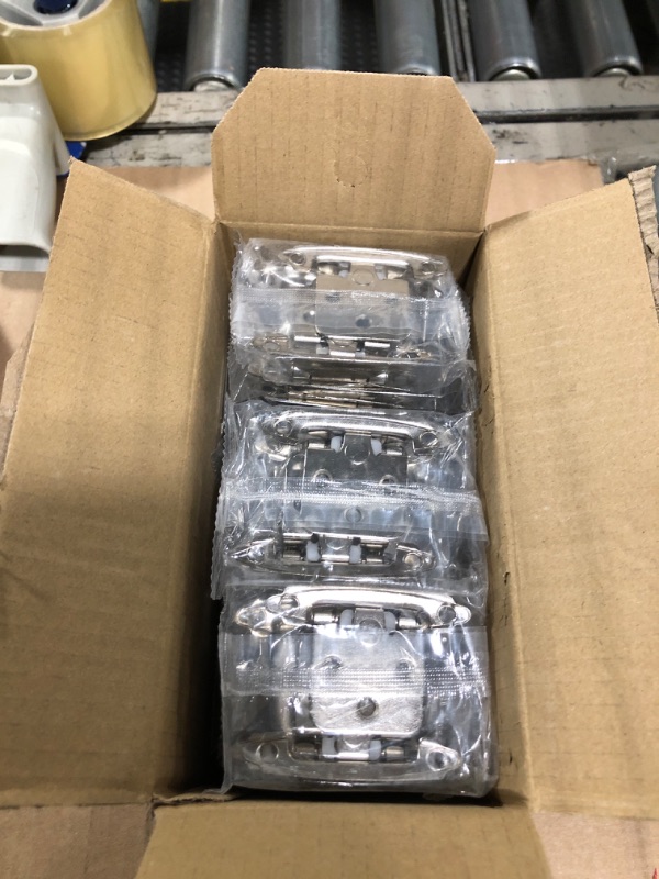 Photo 1 of 50 Pack Cabinet Door Hinges, 1/2 Inch Self Closing Overlay Hinges for Face Frame Kitchen and Bathroom with Easy Installation, Satin Nickel?25 Pairs