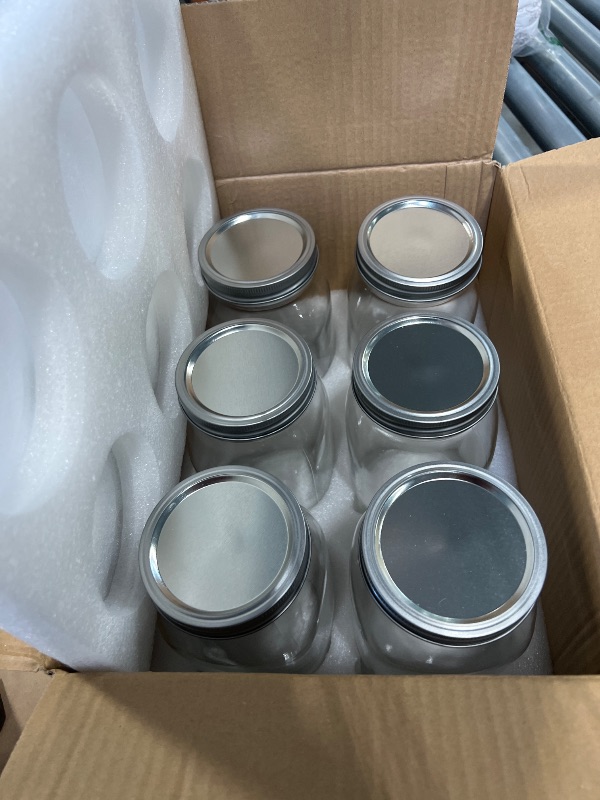 Photo 1 of [6 Pack] 32 oz. Wide-Mouth Glass Mason Jars with Metal Airtight Lids and Bands 1 quart Large for Canning, Preserving, & Meal Prep