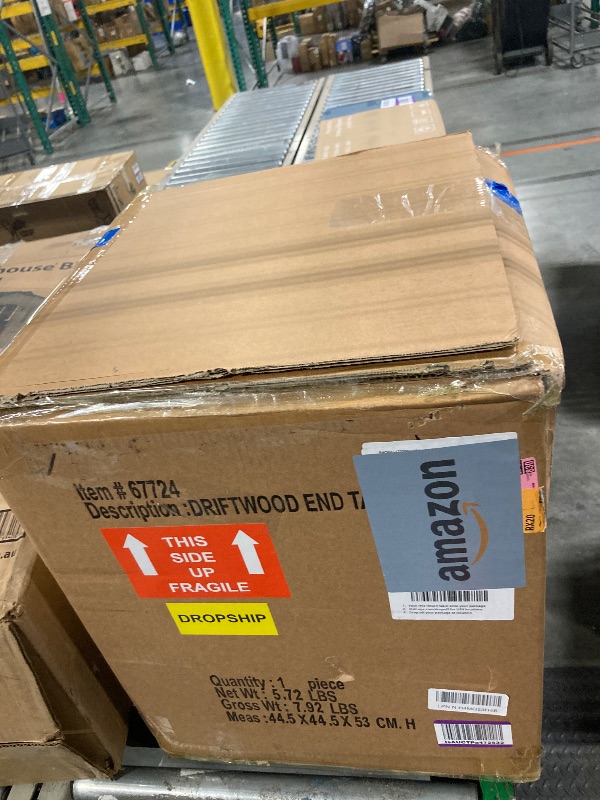 Photo 1 of Deco 79 Wood Handmade Side End Accent Table Tree Branch End Table with Clear Glass Top, Side Table 24" x 16" x 20", Brown