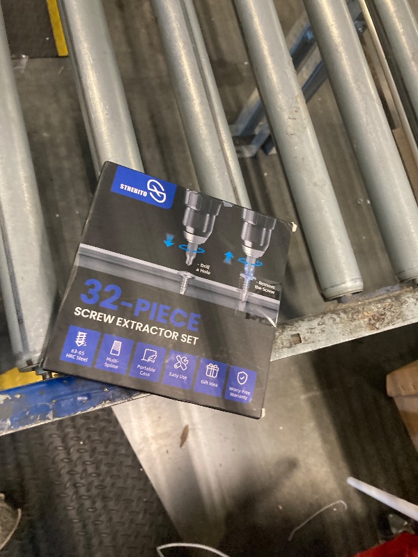 Photo 1 of STREBITO Damaged Screw Extractor Set, 32 PCS Stripped Screw Extractor with Magnetic Extension Shaft, Socket Adapter & 10 Screwdriver Bits, Stripped Screw Removal Tool for Broken Bolt & Screws