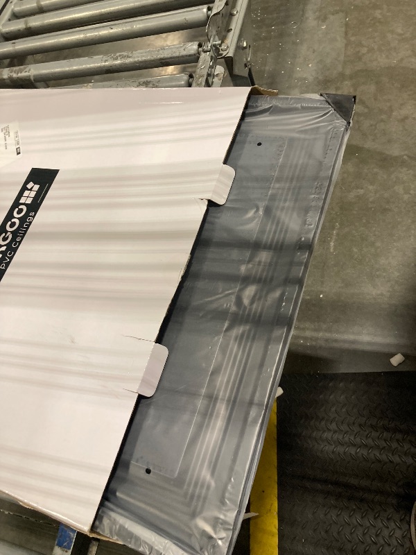 Photo 1 of STICKGOO Black Drop Ceiling Tile 2ft x 2ft, Ceiling Panel High-Grade PVC Coverings 24 x 24in - 12 Pack Cover 48 Sq. Ft