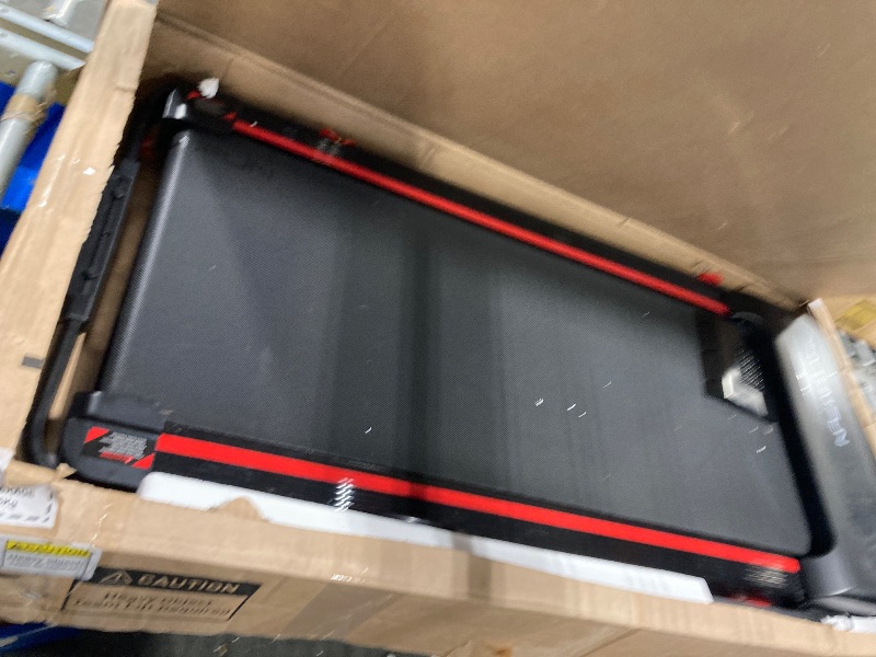 Photo 1 of RHYTHM FUN Incline Foldable Treadmill, Walking Pad Treadmill with Incline, 300 lbs Portable Treadmills with Handles for Home Office Use, Under Desk Compact Walking pad with LED Display & APP