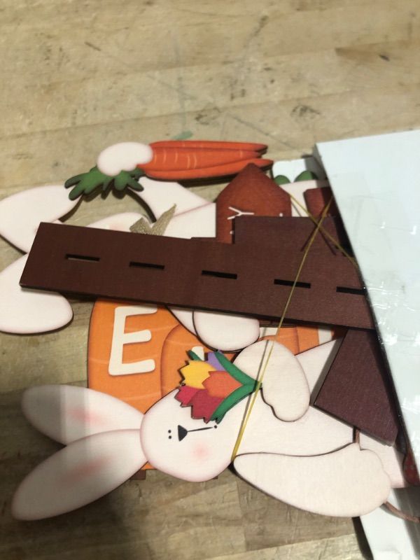 Photo 1 of 3Pcs Easter Wooden Table Sign Easter Bunny Decorations for Home Egg Hunt Tabletop Centerpiece Easter Eggs Carrot Rustic Farmhouse Decor