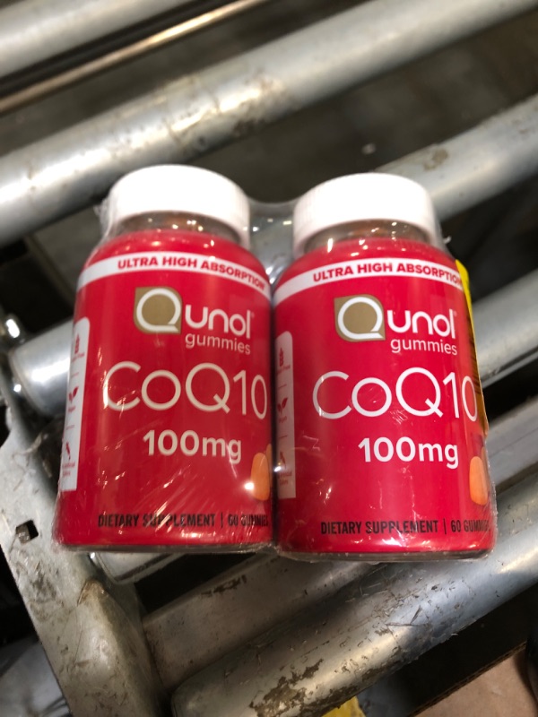 Photo 1 of **BBD 06/2026** Qunol CoQ10 Gummies, CoQ10 100mg, Delicious Gummy Supplements, Helps Support Heart Health, Vegan, Gluten Free, Ultra High Absorption, 2 Month Supply (60 Count, Pack of 2)
