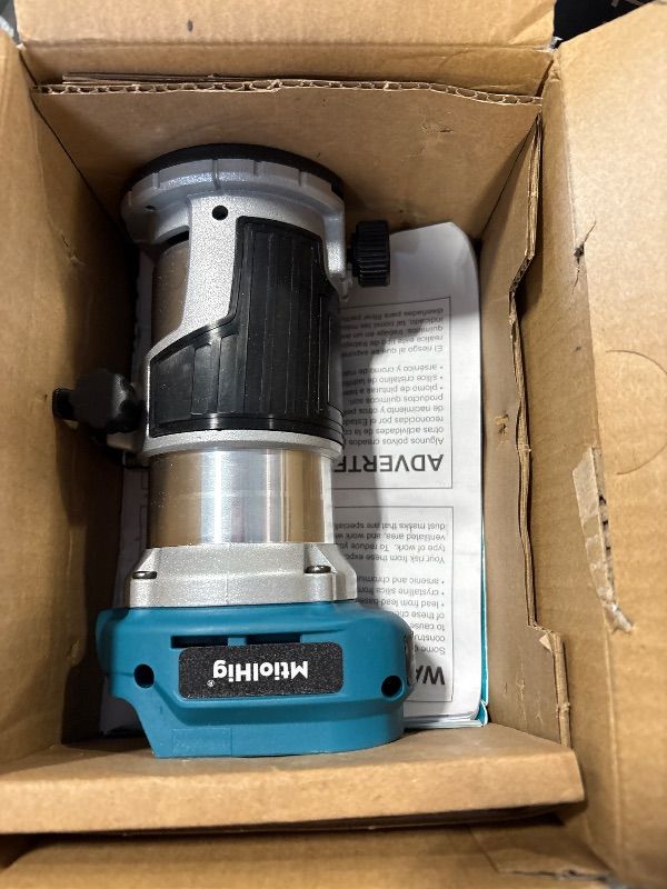 Photo 1 of **MISSING ALL ACCESSORIES**Cordless Compact Router for Makita 18V Battery (Bare Tool), 6 Variable Speeds for Woodworking, 800W 30,000 RPM Fixed Base Wood Router With Trim Bits, Edge & Roller Guide, Dust Hood
