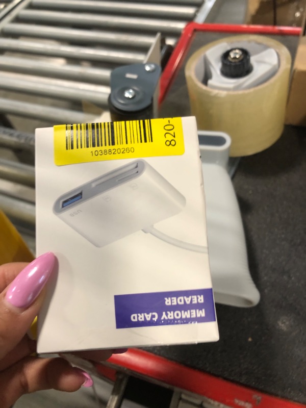 Photo 1 of SD Card Reader for iPhone iPad, Micro SD Card Reader Memory Card Reader with USB Adapter Plug and Play Trail Game Camera Card Viewer Supports SD and TF Card No App Required