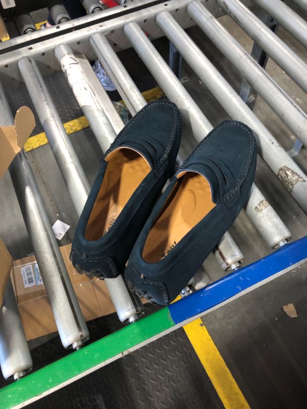 Photo 1 of ***SIZE 10M*** Go Tour Men's Penny Loafers Moccasin Driving Shoes Slip On Flats Boat Shoes Dark Blue