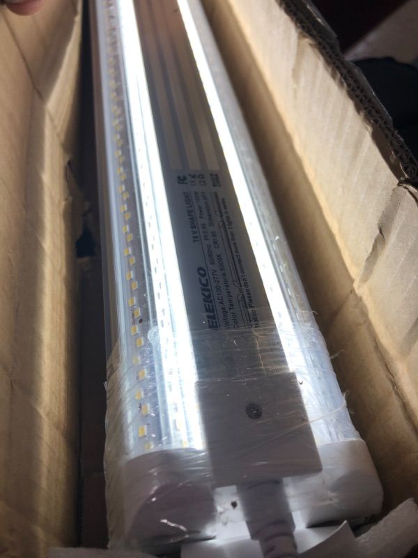 Photo 1 of 8ft Led Shop Light, Super Bright 100w 5000k 15000lm 8' Led Shop Lights 8ft, Linkable 96" 8 Foot Shop Light 8 Ft for Garage Warehouse Factory Barn Garage 10pack