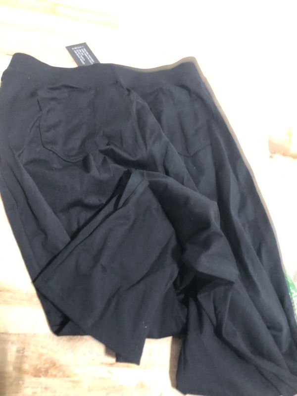 Photo 1 of Agenlulu Stretchy Dress Ankle Pants for Women Elastic High Waisted Pull On Straight Leg Pants Business Casual Office Slacks Black