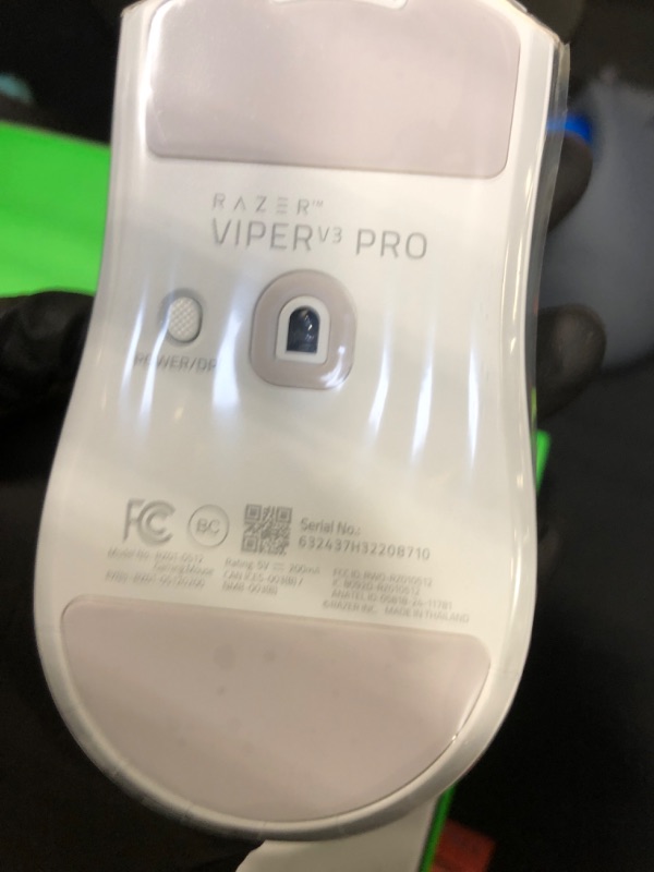 Photo 1 of ** SEALED, OPENED FOR SERIAL NUMBER*/*
Razer Viper V3 Pro Wireless Esports Gaming Mouse: Symmetrical - 55g Lightweight - 8K Polling - 35K DPI Optical Sensor - Gen3 Optical Switches - 8 Programmable Buttons - 95 Hr Battery - White