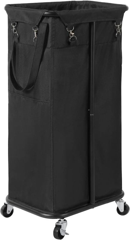 Photo 1 of  Rolling Laundry Hamper with Wheels Large Laundry Basket Organizer Laundry Cart with Steel Frame and Removable Bag