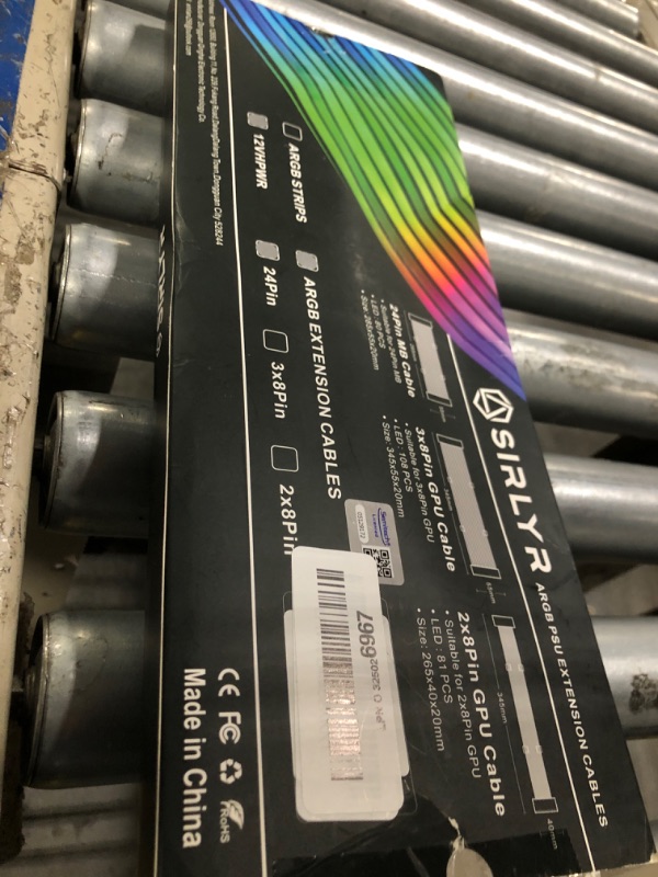 Photo 1 of Sirlyr RGB 12VHPWR Cable Set,ARGB PSU Cable Extension of Soft LED Strip Include 24Pin Motherboard,16 Pin GPU Power Supply Cables for RTX 40 50 Series PC Custom,Male to Female