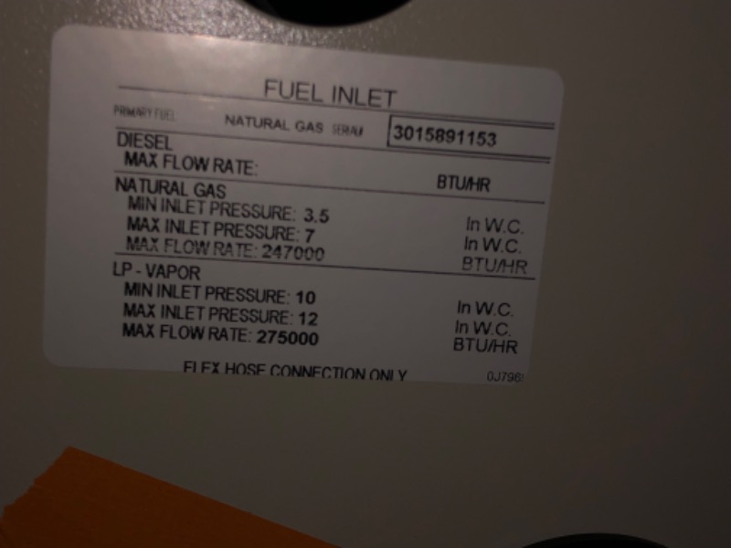 Photo 1 of Generac Guardian 18kW Home Standby Generator with 200 Amp Transfer Switch, Durable All Aluminum, WiFi Enabled with G-Force Engine, Easy to Use, Whole House Power Backup, Smart Outage Solution - Bisque