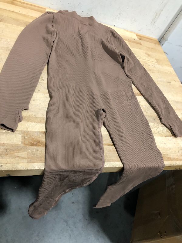 Photo 1 of 25" Women's Long Sleeve Bodycon Jumpsuits (size M,Coffee)