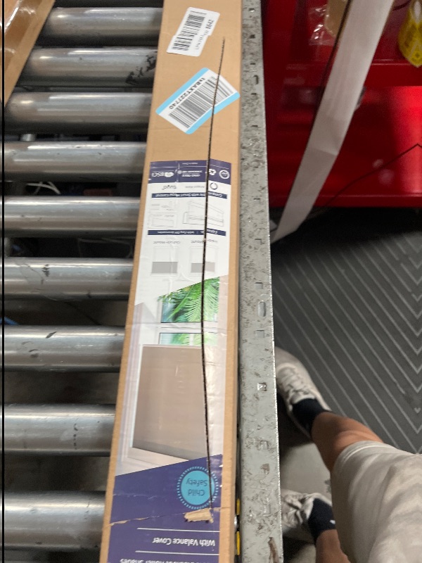 Photo 1 of MANSNIX Smart Motorized Blinds with Remote Control, Blackout Roller Shades, Custom Smart Blinds with Valance, Cordless Electric Window Blinds & Automatic Shades(Grey,27" Wx72 H)