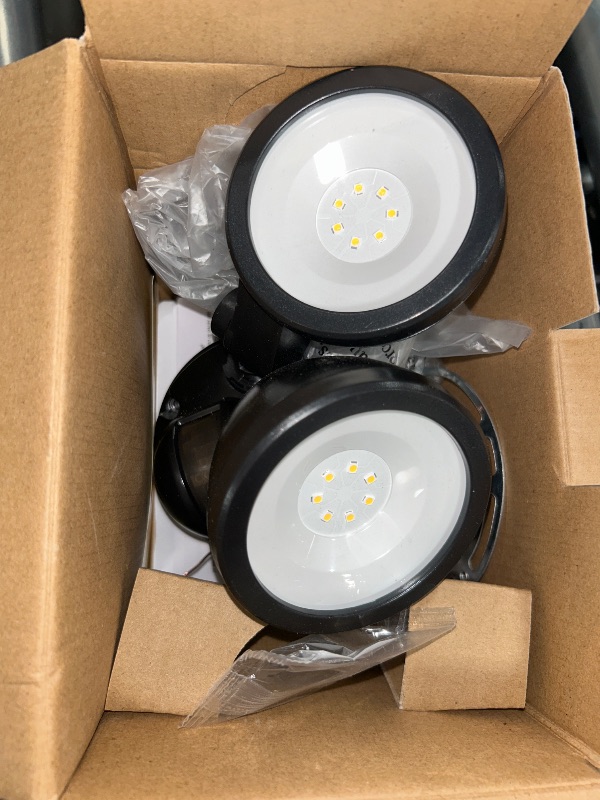 Photo 1 of 180 Black Motion Sensor Wired Outdoor 2-Head LED Security Flood Light 1000 Lumens
