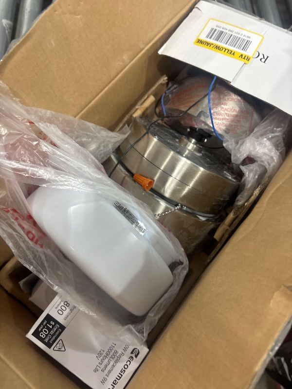 Photo 1 of ***parts only***Hampton Bay Montgomery II 44 in. Indoor Brushed Nickel Ceiling Fan with Light Kit RDB9144-BN