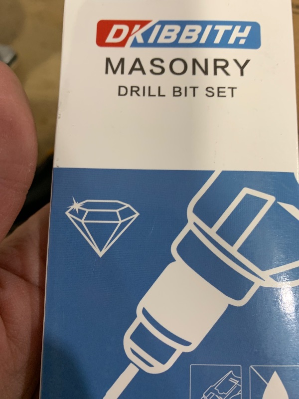 Photo 1 of 10-Piece Masonry Drill Bits Set for Tile Glass Ceramic Brick Wood, 1/8 to 1/2 Inch Drilling Bits with Triangle Handle, YG8 Tungsten Steel Alloy Tip.?Black?