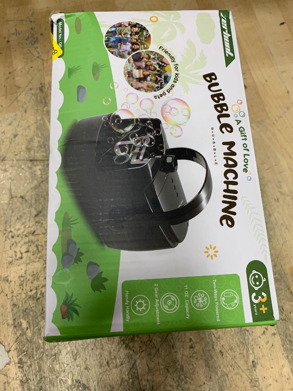 Photo 1 of *MISSING HARDWARE* Bubble Machine Durable Automatic Bubble Blower, 18000+ Big Bubbles Per Minute Bubbles for Kids Toddlers Bubble Maker Operated by Plugin or Batteries Bubble Toys for Indoor Outdoor Birthday Party