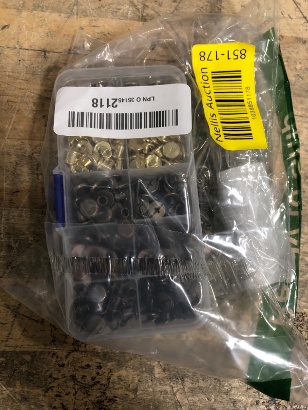 Photo 1 of 100 Sets Chicago Screws for Leather Crafting 7/20 Inch, 5 Colors of Rivets for Leather, Chicago Screws for DIY Leathercraft (Silver, Light Gold, Bronze, Antique Copper, GunMetel)