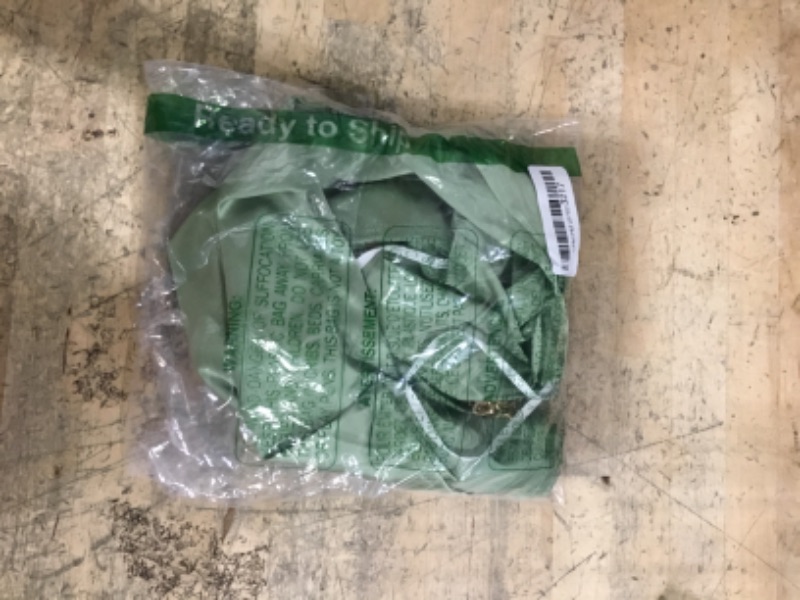 Photo 1 of (MEDIUM) (USED/FAIR) (BAGGED) SOLY HUX Women's Chain Halter Dress Elegant Sleeveless Flowy Mini Going Out Dresses Solid Green Medium