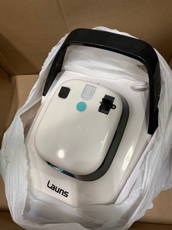Photo 1 of (2024 Upgrade) Launs S1 Cordless Robotic Pool Cleaner, Dual Motors & Suction Ports Automatic Pool Vacuum Robot Lasts up to 90 Min, Self-Parking Ideal for Above Ground Pools (White)
