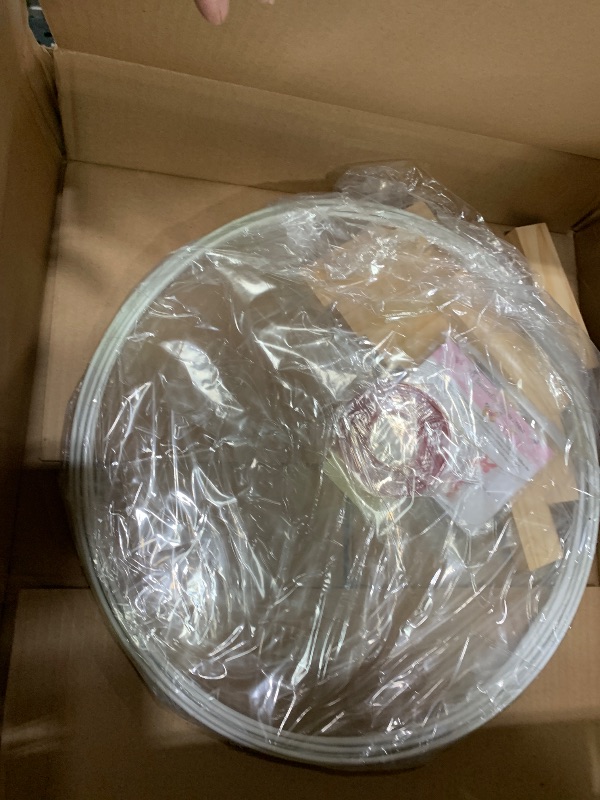 Photo 1 of 10 Pack White Floral Hoop with Stand 16 Inch Metal Rings for DIY Centerpiece Table Decorations Crafts Macrame Rings Hoop Dream Catcher Rings Wedding Christmas Wreath Candle Rings Wreaths Craft Hoops