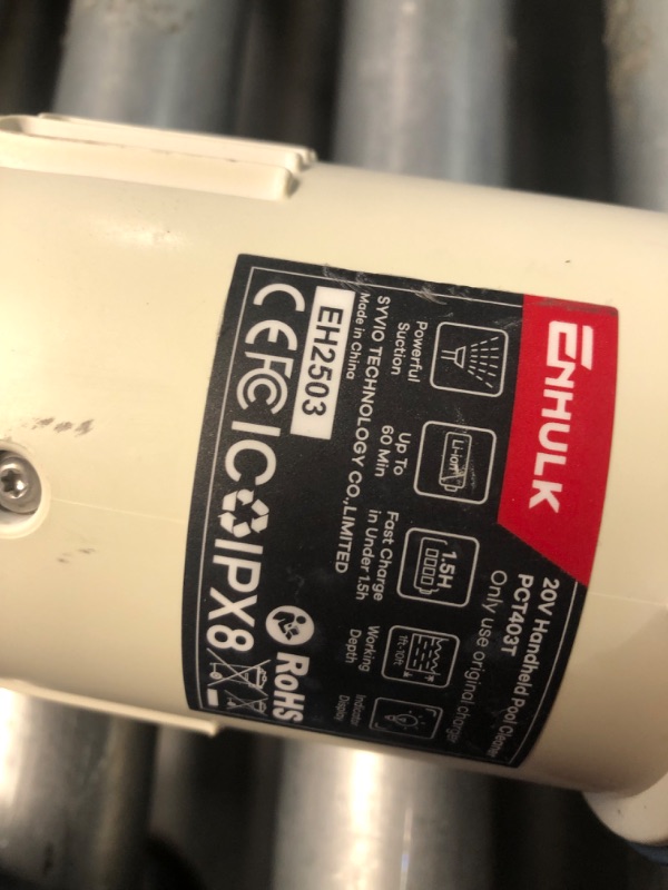 Photo 1 of ***HEAVILY USED AND DIRTY - MISSING CHARGER***
Pool Vacuum for Above Ground Pool with a Telescopic Pole, Running time up to 1H, T403 Handheld Rechargeable Pool Cleaner with Powerful Suction up to 18.5 gallons/min, Ideal for Leaves, Debris
