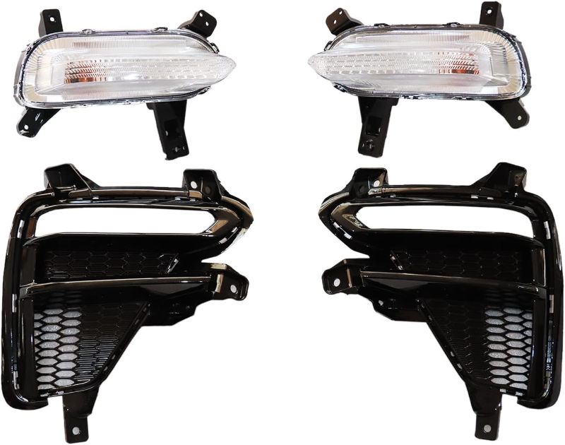 Photo 1 of 1 Pair Fog Lights Assembly for Kia Forte 2019 2020 Halogen Fog Lights Black Housing Clear Lens Fog Lamps Daytime Running LH & RH Side Fog Lights 86595M7010 86596M7010 92304M7000 92303M7000
