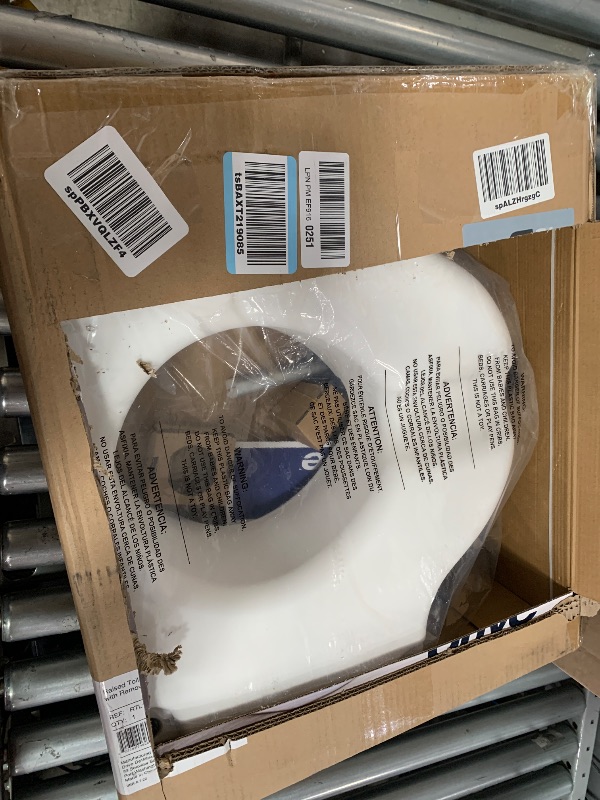 Photo 1 of Drive Medical RTL12027RA 2-in-1 Raised Toilet Seat with Removable Padded Arms, Standard Seat