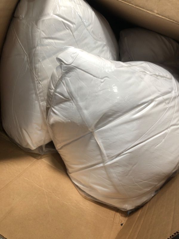 Photo 1 of WINGLAM?Throw Pillow Inserts,Decorative Stuffer Pillows?Sham Stuffer?White?1 Pack?38x38 Inches, Hypoallergenic?Polyester,Ultra Soft?Lightweight Down Alternative,Square(1)