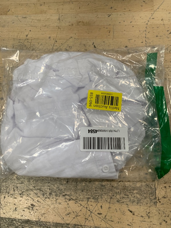 Photo 1 of (MEDIUM) (BAGGED) JEKAOYI Mens Casual Long Sleeve Cotton Linen Shirts Buttons Down Solid Plain Roll-Up Sleeve Summer Beach Shirts White, medium
