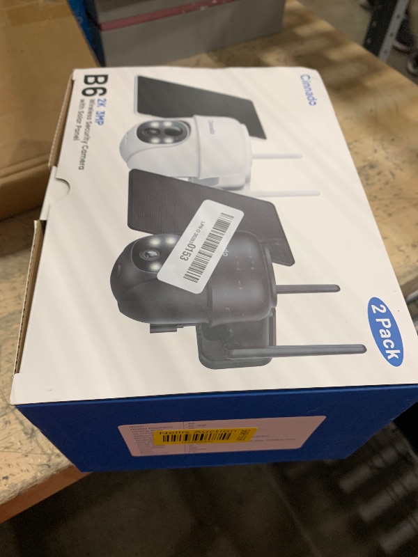 Photo 1 of 2K Cameras for Home Security-2.4G WiFi Outdoor Camera Wireless Solar/Battery Powered with solar panel, 360° Viewing, AI Human Detection, Color Night Vision, with SD Storage, Works with Alexa(2 Pack)