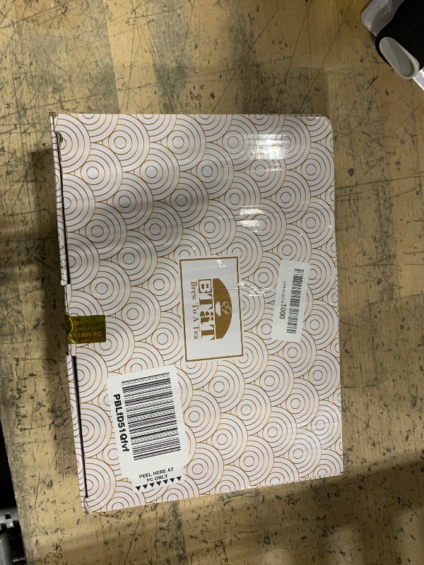 Photo 1 of Brew To A Tea White Espresso Cups with Saucers, Set of 6 (2.4 oz), Porcelain Turkish Coffee Cup Set with Gold Trim Design & Gift Box, Dishwasher Safe
