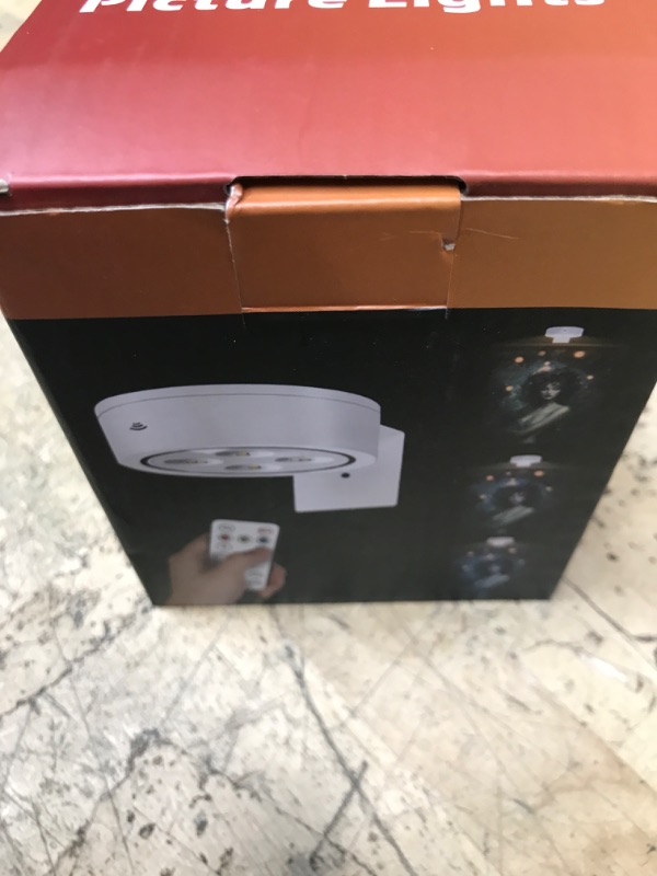 Photo 1 of 3Pcs Battery Operated Picture Light, Magnetic Led Painting Light with Remote Dimmable and Timer, 3 Lighting Modes Art Display Light for Picture Frame Paintings, Wireless Wall Decor Puck Lights, Gold