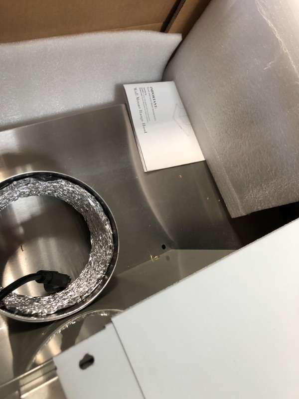 Photo 1 of ***HAS DENTS AND SCRATCHES***

ONEEON 30" Range Hood - 900 CFM Stainless Steel Wall Mount Kitchen Exhaust with 4 Speed Fan, LED Lights, Push Button, Ultra-thin Body, Chimney Style Stove Vent Hood & Ducted Exhaust Vent