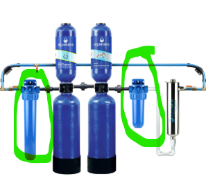 Photo 1 of ***********INCOMPLETE- ONLY INCLUDES THE TWO PARTS CIRCLED***************
Aquasana Whole House Water Filter System | 1,000,000 Gallons | Salt-Free Softener Alternative | UV, Carbon & KDF | Tackles up to 99.99% Chlorine, Bacteria, Viruses, Cysts & Scale | 