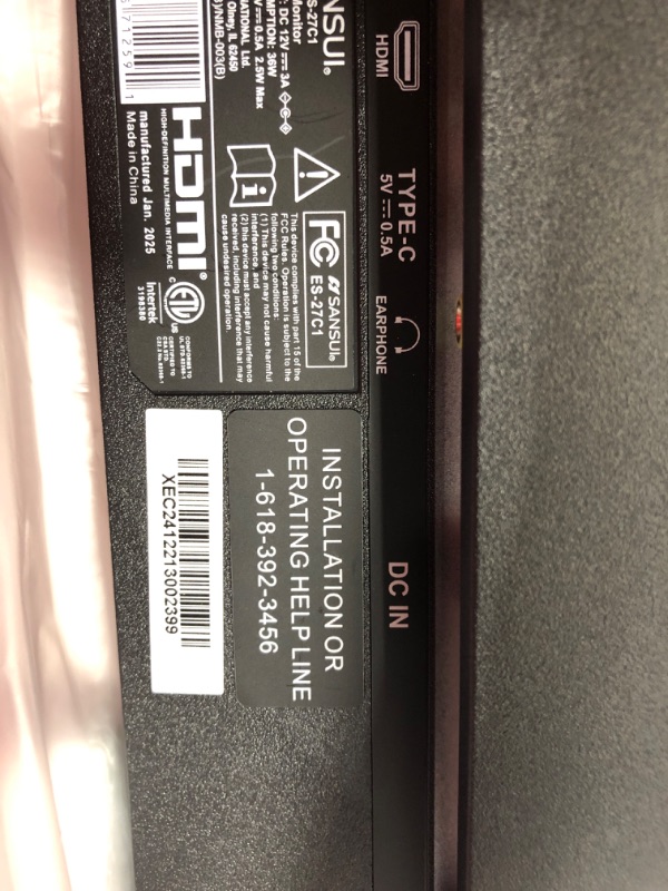 Photo 1 of ***BROKEN/ PARTS ONLY***

SANSUI Curved Monitor 27 inch 100Hz USB Type-C Computer Monitor with Speakers Built in?FHD 1080p?HDR?110% sRGB?1500R?VESA Compatible,for Tablet,Desktop,Laptop and PC Work Gaming (ES-27C1)