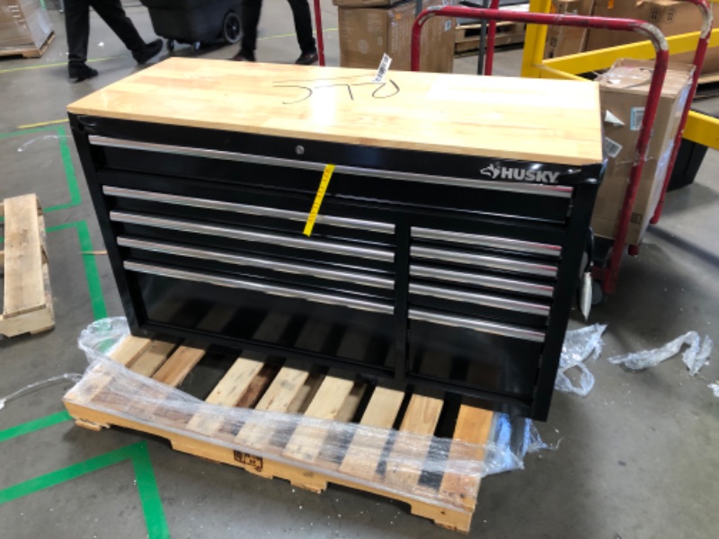 Photo 1 of ***PARTS ONLY ***Husky Modular Tool Storage 52 in. W x 20 in. D Standard Duty Black Mobile Workbench Cabinet