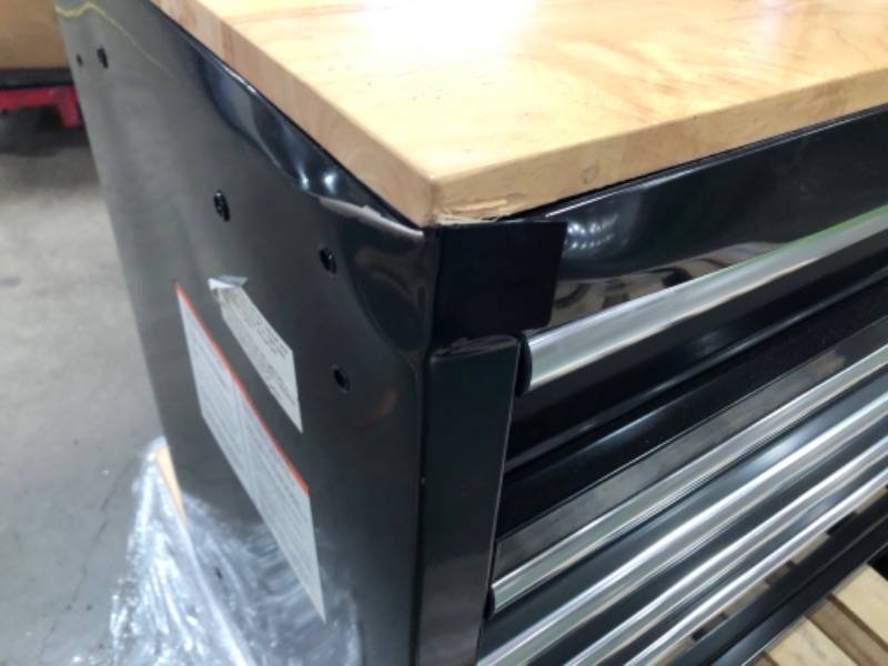 Photo 1 of ***PARTS ONLY ***Husky Modular Tool Storage 52 in. W x 20 in. D Standard Duty Black Mobile Workbench Cabinet