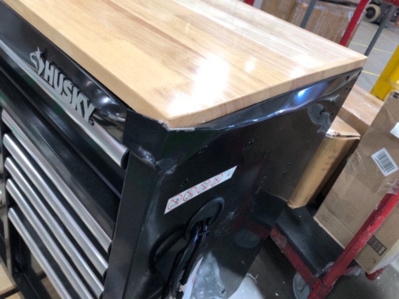 Photo 1 of ***PARTS ONLY ***Husky Modular Tool Storage 52 in. W x 20 in. D Standard Duty Black Mobile Workbench Cabinet