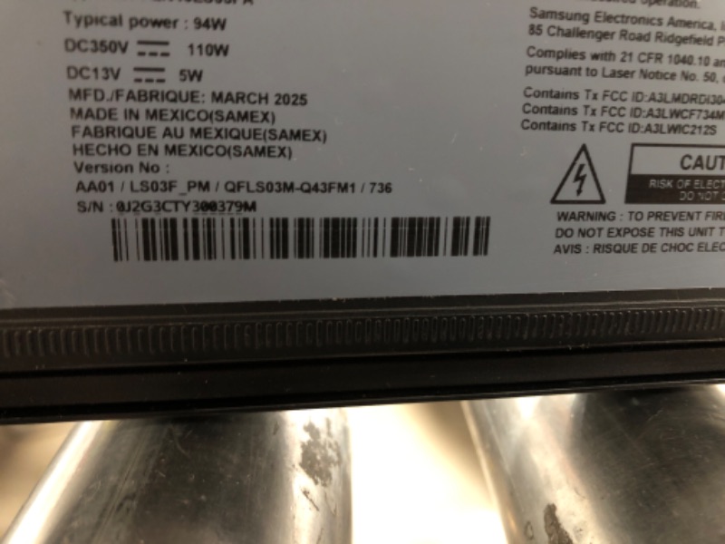 Photo 1 of ***************SCREEN DAMAGED, NON-FUNCTIONAL, FINAL SALE*******************
Samsung 43-Inch Class The Frame LS03F 4K QLED Smart TV (2025 Model) Modern Frame Design, NQ4 AI Gen2 Processor, Art Mode, Artful Picture Quality, Samsung Vision AI, Alexa Built-i